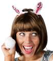 Bunny oortjes en staart op clips