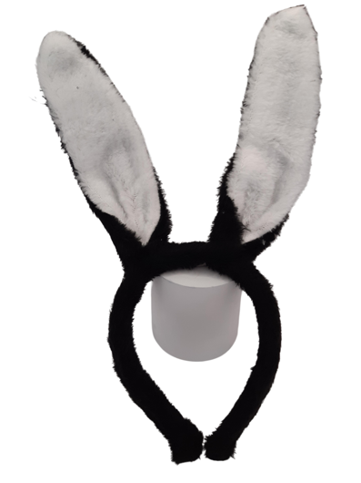 Bunny oortjes zwart met wit