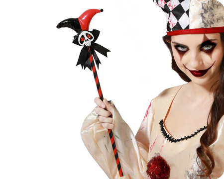 bâton de bouffon arlequin