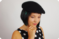 Béret français noir