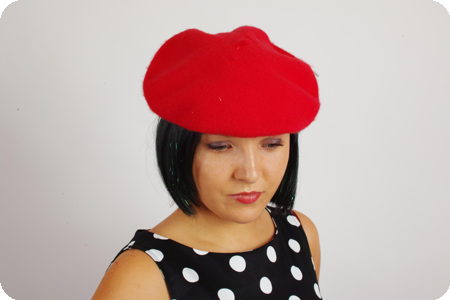 Béret français rouge