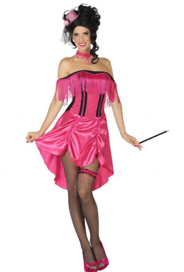 Can-Can Danseres Jurk - Roze Moulin Rouge Thema