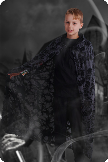 Cape d'Halloween avec maille 105 CM Junior