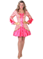 carnavalsjas brocaat burlesque roze