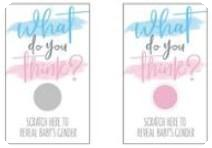 Carte à gratter Genre Révéler Fille 10pcs