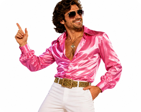 Ceinture de fête disco dorée pailletée