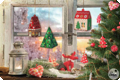chalets de Noël en papier 12 pièces à faire soi-même