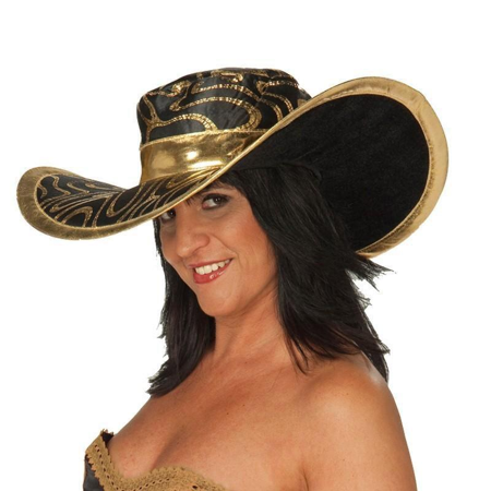 chapeau dames or noir élégance