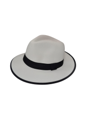 Chapeau de mafia blanc de luxe avec ruban noir