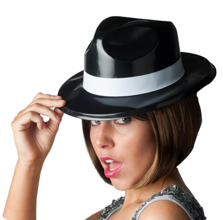 Chapeau de mafia classique en plastique
