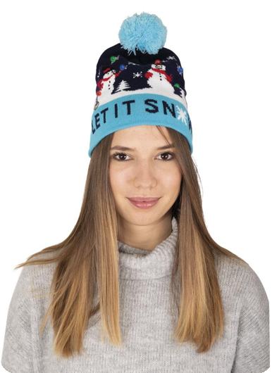 Chapeau de Noël bonhomme de neige avec lumières