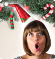 Chapeau de Noël sur le harnais