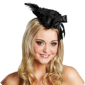 chapeau de pirate noir avec plume