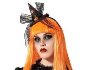 chapeau de sorcière d’halloween mini avec citrouille