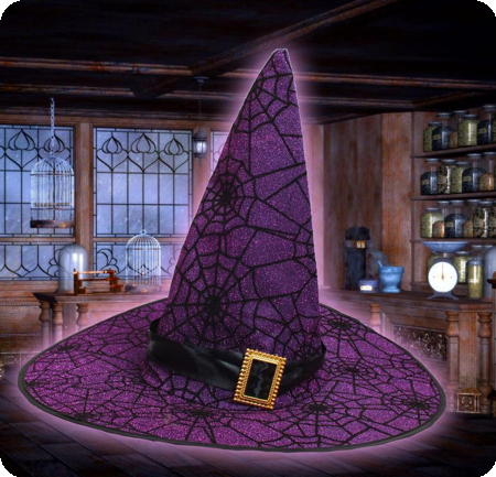 Chapeau de sorcière paillettes de luxe