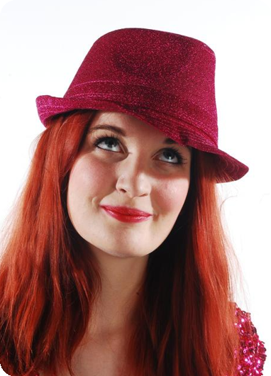 Chapeau mafia rose vif