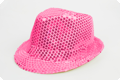 Chapeau pailleté rose