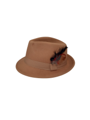 Chapeau tyrolien de luxe avec plume beige