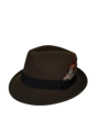 Chapeau tyrolien de luxe vert foncé avec plume