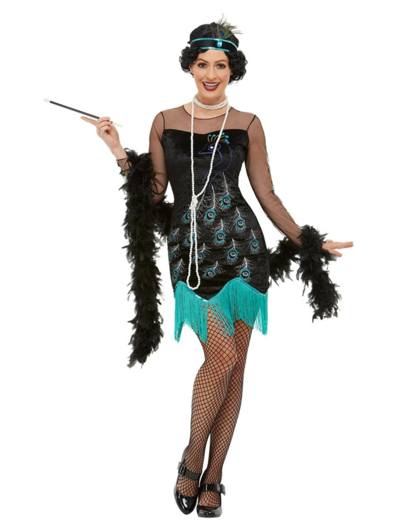 Charleston Flapper Dress Peacock
