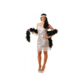 Charleston/glitter dress silver