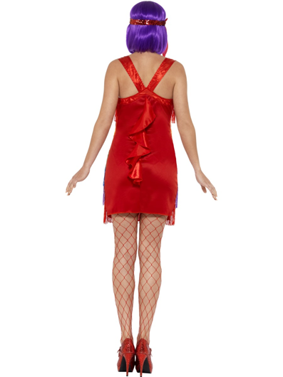 Charleston jurk met franjes in regenboogkleuren