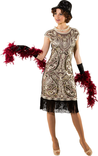 Charleston sequin dress beige