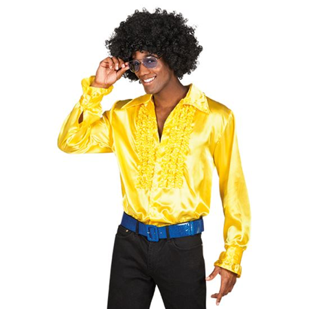 Chemise blouse Disco avec volants jaunes