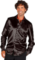 chemise satinée noir