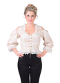 Chemisier corset beige