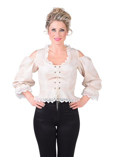 Chemisier corset beige