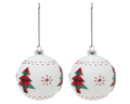 christmas ball white with tree