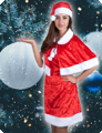 Christmas dress with cape