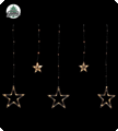 christmas light curtain 12 stars white warm