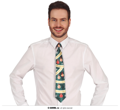 Christmas tie with christmas balls print