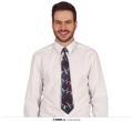 Christmas tie with lights print