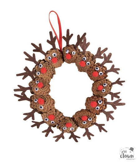 Christmas wreath reindeer