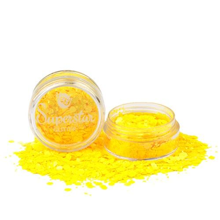 Chunky glitter Fluorescent Yellow 8ml