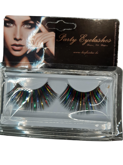 Cils métalliques multicolores longs
