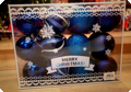 Classic box kerstballen blauw 24 stuks