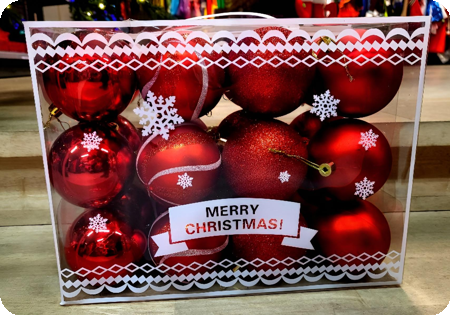 Classic kerstballen box rood 24 stuks