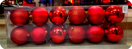 Classic rode Kerstballen groot  12 stuks