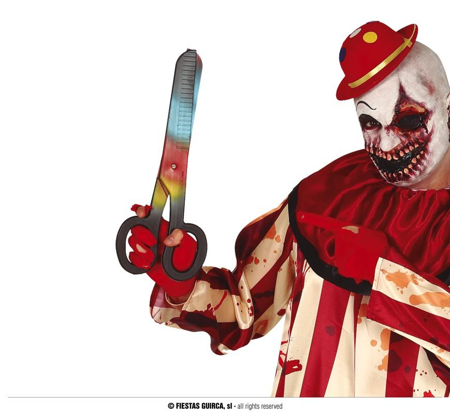 Clown d'Halloween ciseaux