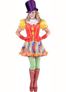 clown ladies costume rainbow
