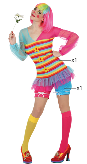 Clown meisje kostuum
