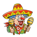 Clown Mexico 45 x 78 cm plastic deco