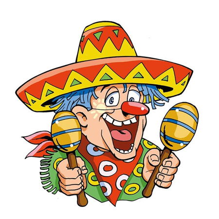 Clown Mexico 45 x 78 cm plastic deco