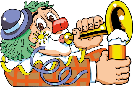 Clown with Trumpet 70 x 40 cm Plastic