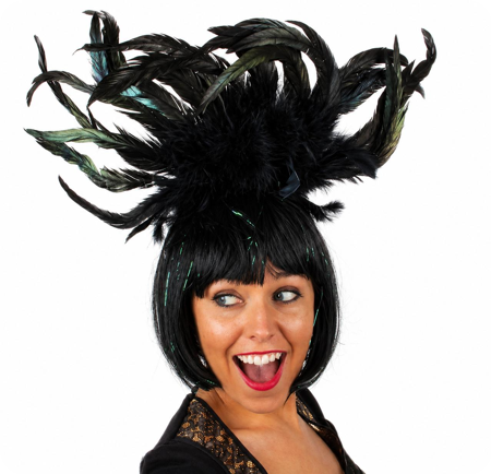 Coiffe de plumes Brésil noir