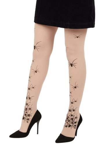 Collants avec motif d'araignées